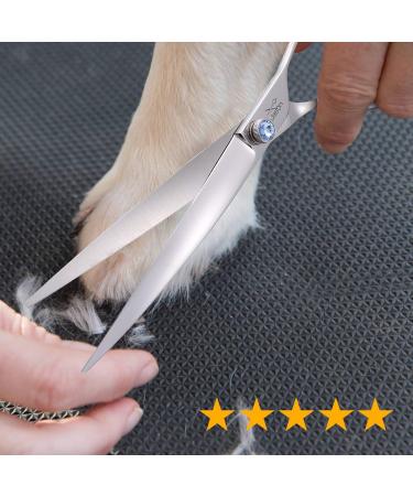Jason Curved Dog Cups Professional Fur Scissors - 8 Inch Japanese 440C Steel Pet Scissors for Dogs & Cats | Premium Grooming Tools - Buy Online on GoSupps.com