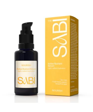 All-Natural Antioxidant Serum: 100% Vegan Collagen Serum Natural Hyaluronic Acid Vitamin C + Seaweed Ferments. For Hormonal Breakout Prone Skin 30ml |The SABI Active Nutrient Sensitive Skin Serum