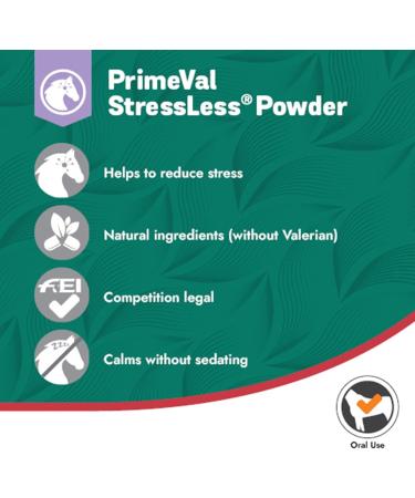 Primeval Stressless Horse - Natural Trimagnesium Citrate & Chicory Fiber for Calm Transport & Vet Visits - 500g Powder Supplement - Buy Online on GoSupps.com