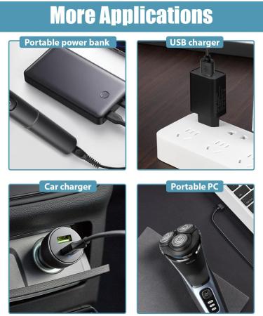 5V Chargeur Rasoir pour Philips OneBlade 360 Series QP2824 QP2834 QP2724 QP2734 QP2720 QP4631 MG5910 MG7910 MG7950 MG7930 MG9510 X3001 One Blade Philipp Chargeur Adaptateur avec USB C ble - Buy Online on GoSupps.com