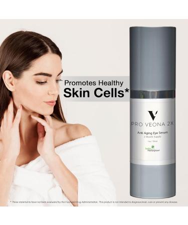 Pro Veona 2x Eye Serum | Anti-Aging Eye Treatment for Dark Circles & Puffiness | Vitamin C & E | Promote Collagen Production | 2 Month Supply - Buy Online on GoSupps.com