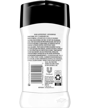 Degree Men UltraClear Antiperspirant Deodorant Stick for 72H Sweat & Odour Protection Black + White men's deodorant with anti white marks and yellow stains 76 g - Buy Online on GoSupps.com