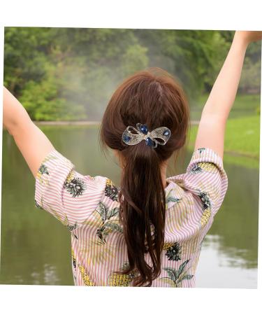 FRCOLOR Metal headgear ponytail hair accessories fashionable and versatile Miss bow tie rhinestones French french hair pin hair pins bow clips for hair Holder dense alloy - Buy Online on GoSupps.com