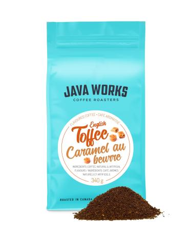 Java Works Coffee English Toffee Flavoured Coffee *Ground* 340 Grams