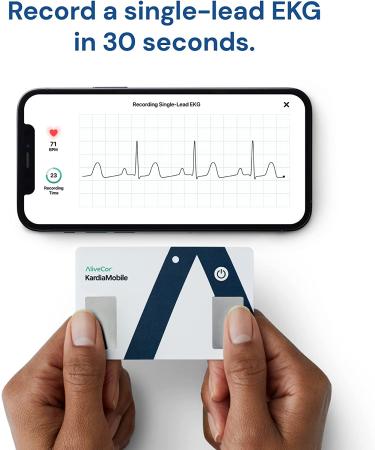 KardiaMobile Card EKG Monitor - Detects AFib & Irregular Heart Rhythms - Instant Results in 30 Sec - Fits in Wallet - Easy to Use - Buy Online on GoSupps.com