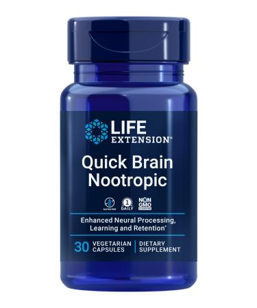 Life Extension Quick Brain Nootropic 30 Vegetarian Capsules