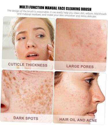 Ipetboom Cleansing Brush Multi Function Cleaning Brush Manual Face Brush Manual Brush Multifunctional Cleaning Brush Silicone Facial Brush Deep Pore Daily Pp Cosmetic White Blackhead Brush - Buy Online on GoSupps.com