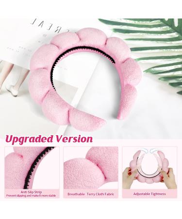 Bumobot Spa Headband for Face Washing & Makeup Removal - Padded Soft Hairband for Women & Girls - Pink - Buy Online on GoSupps.com