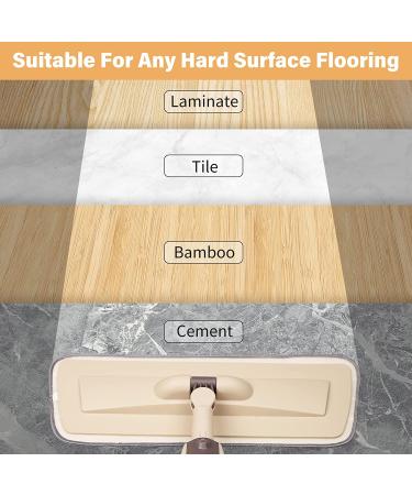 Upgrade Spray Mop for Floor Cleaning with Refillable Bottle and Washable Pads - Khaki 5 Piece Set - Buy Online on GoSupps.com