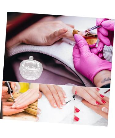 PRETYZOOM Glass Jar Wedding Decor Manicure Nail Dish Cup Dappen Dish Acrylic Nail Tools Nail Art Liquid Holder Nail Dish Bowl with Lids Nail Cups with Lids Nail Powder Glass Candy - Buy Online on GoSupps.com