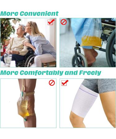 Washable Catheter Leg Bag Holder Sleeve - Large Size for Men and Women - Urinary Drainage Bag Cover - Incontinence Supplies - Pack of 1 - Buy Online on GoSupps.com