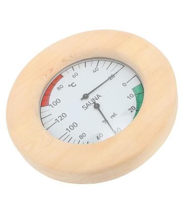 Kuuleeyn 2-in-1 Sauna Hygrothermographer - Wooden Wall-Mounted Thermometer & Hygrometer for Real-Time Monitoring - Buy Online on GoSupps.com
