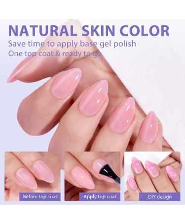 BTArtbox XCOATTIPS Short Almond Press On Nails - Natural Pink Gel False Nails Soak Off Acrylic Extensions for DIY Nail Art & Halloween Gifts - Buy Online on GoSupps.com