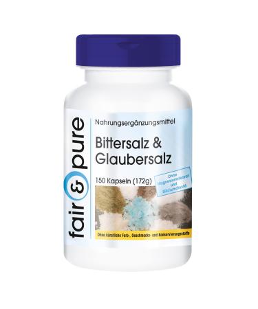 SoMatEm Fair & Pure Epsom salt & Glauber salt magnesium sulphate and sodium sulphate vegan 150 capsules without magnesium stearate