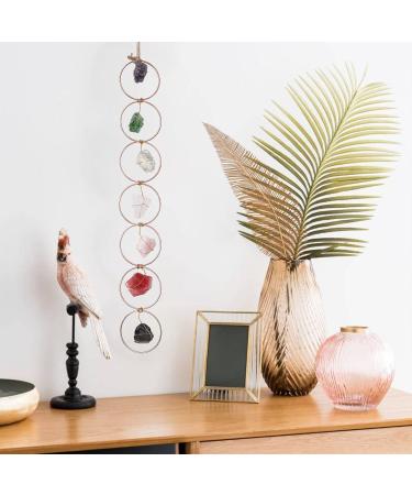 Goodypai Raw Crystal 7 Gemstone Wall Decor - Meditation Decorative Gemstones Ornament Natural Reiki Spiritual - Buy Online on GoSupps.com