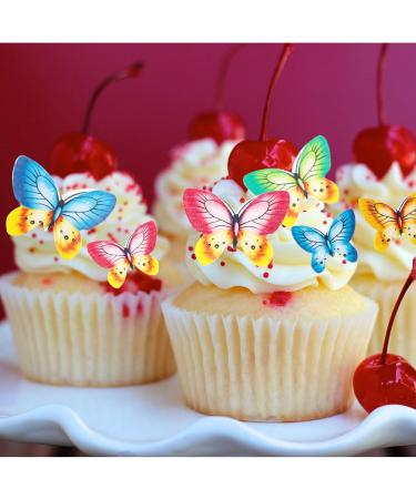 Alegre Edible Butterflies - 40 Colorful Cake & Cupcake Toppers for Weddings & Birthdays | International Shipping - Buy Online on GoSupps.com