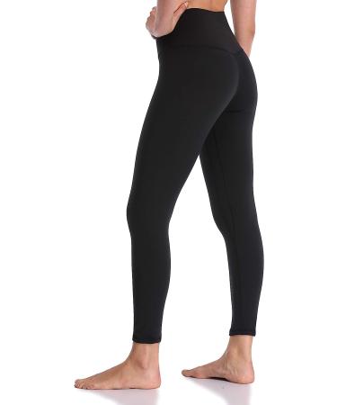 YUNOGA Women's Ultra Soft High Waisted Seamless Leggings | Tummy Control Yoga Pants - Black Medium - Buy Online on GoSupps.com