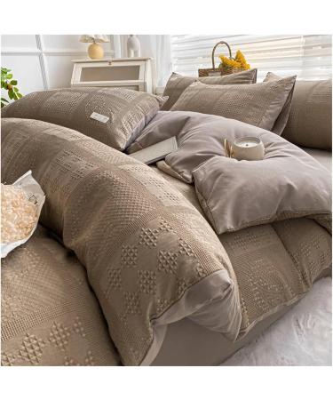 4-Piece Bedding Set Feather Duvet Cover Set Sheet Set Washed Cotton no Filler Soft (A Full) - Buy Online on GoSupps.com