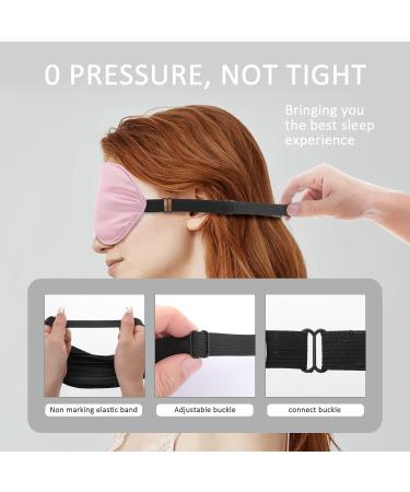 Buy Silk Eye Masks for Sleep - Adjustable Strap 3 Pack Soft Satin Sleep Masks for Women & Men | Travel Blackout Eye Cover - Buy Online on GoSupps.com