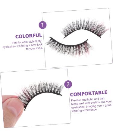 5 Pairs Colored False Eyelashes Faux Eyelashes Fake Colored Lashes Colorful Eyelashes 3d Festival Colored Lashes Faux Colored Lashes 8d Imitation Artificial Comics - Buy Online on GoSupps.com