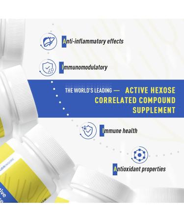 Vitablosom Active Hexose Correlated Compound Supplement 1500mg Immune Health and Liver Support 90 Capsules - Buy Online on GoSupps.com