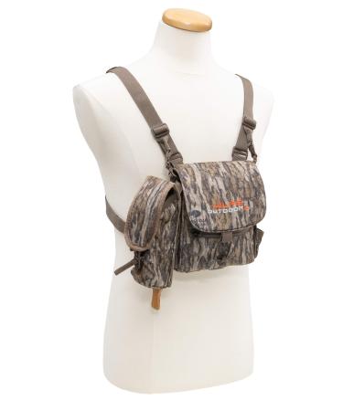 ALPS OutdoorZ Vantage Binocular Harness Featuring Non-Metallic Secure Fit Straps, Removable Box Call Pocket, Side Mesh Pockets, and Attachment System Mossy Oak Bottomland One Size