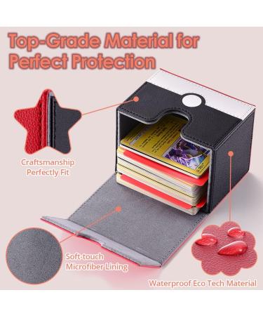 Tombert 150+ Premium Deck Box Case - Red & White | Fits 100+ Sleeved Cards | TCG Trading Card Games - Buy Online on GoSupps.com