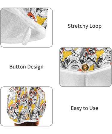 Glasses Pug Microfiber Towel - Quick Dry Wet Hair Towel for Women & Girls - 2 Pack (9.5 x 24) | Ideal for Travel & Everyday Use - Buy Online on GoSupps.com