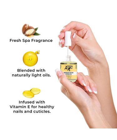 Xtreme Nail Moroccan Argan Cuticle Oil - Revitalizing Treatment with Vitamin E for Nourished and Stronger Nails, 0.5 Oz - Buy Online on GoSupps.com