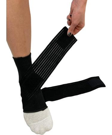 Buy Blue Jay Adjustable Ankle Wrap - Elite Healthcare Brand Doctor Recommended Black Small - Perfect Fit & Support for Injury Recovery - Buy Online on GoSupps.com