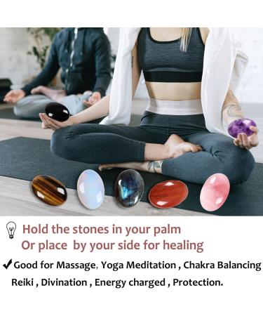 XIANNVXI Large Opal Worry Stone - Natural Polished Oval Gemstone for Healing Energy - 2.4 Pocket Stone - International Shipping Available - Buy Online on GoSupps.com