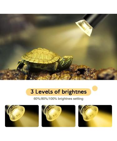 Sunshine Smile Turtle Heat Lamp - 25W & 50W for Reptiles | Terrarium Heat Lamp for Turtles (2PCs) - Buy Online on GoSupps.com