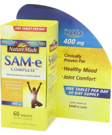 Nature Made SAM-e Complete 400 mg. Tablet (Helps Support Healthy Mood & Joint Comfort) Value Size 60 ct - Buy Online on GoSupps.com