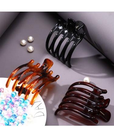 6-Piece Non-Slip Hair Claw Clips with Inner Teeth for Women and Girls - Set of 3 Classic Colors - Buy Online on GoSupps.com