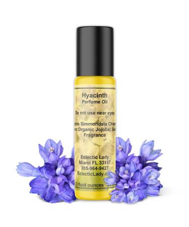 Hyacinth Perfume Oil  0.3 Oz Portable Roll-On Fragrance with Long-Lasting Scent  Delightful Essential Oils with Real Floral Fresh Aroma for Spring & Summer Season For Daily Use Small
