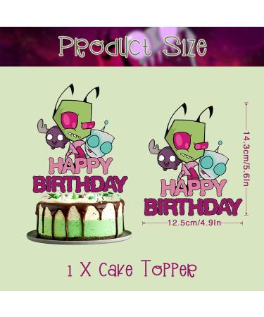 25pcs Invader ZIM Birthday Decorations Invader ZIM Cupcake Toppers Invader ZIM Birthday Cake Toppers Invader ZIM Party Decorations Themed Party Cake Decorations Supplies - Buy Online on GoSupps.com