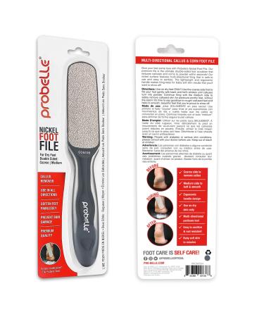 Probelle Double Sided Multidirectional Nickel Foot File Callus Remover - Instantly Reduce Calluses and Corns to Powder, Safe Tool (Dark Grey) - Buy Online on GoSupps.com