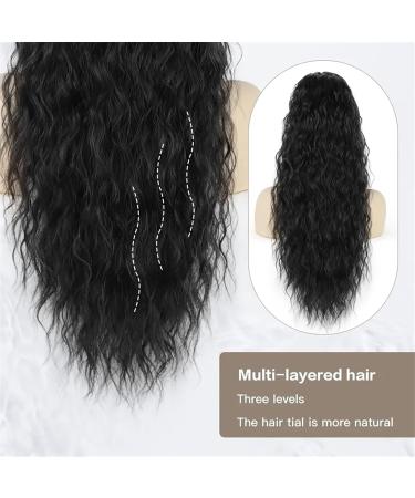 Ponytail Extensions Ponytail Hair Extension 22inch Corn Wavy Long Synthetic wig Kinky Curly Thick Clip In Drawstring Ponytail Wrap On Hair accessory for Women(Color 6) 22INCHES Color 6 - Buy Online on GoSupps.com