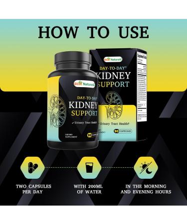 Best Naturals Day-to-Day Kidney Support with Cranberry Fruit Vitamin C B12 D-Mannose Uva Ursi Juniper Berry Parsley Leaf 90 Veg Capsules - Buy Online on GoSupps.com