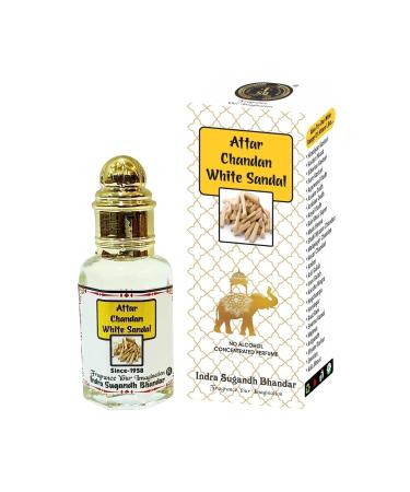 IN.DRA SU.GANDH BH.ANDAR Attar For Men|Women White Sandal|Chandan 12ml Natural Sandalwood Ittar Long Lasting Fragrance Rollon Pack