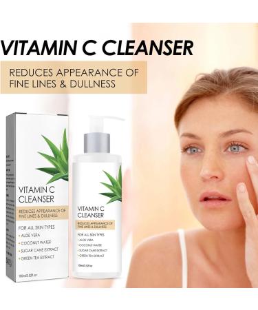 Shop Hydrating Vitamin C Face Cleanser - 2PCS 100ml Deep Cleansing & Brightening Wash for Dry Skin - Buy Online on GoSupps.com