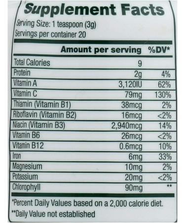 Green Foods Organic Chlorella Powder - 2.1 oz | 100% Organic, Gluten-Free, Dairy-Free, Yeast-Free, Wheat-Free, Vegan - Buy Online on GoSupps.com