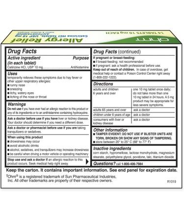 Buy Ohm 24-Hour Allergy Medicine - Cetirizine HCl 10mg Tablets (14-Count) for Pollen Hay Fever & Itchy Eyes - Fast Shipping Worldwide - Buy Online on GoSupps.com