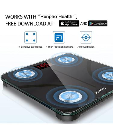 RENPHO Bluetooth Body Fat Scale with Health Analyzer - 396lbs Capacity - Buy Online on GoSupps.com