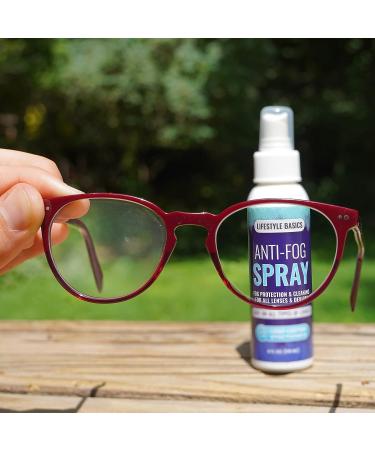 Lifestyle Basics Anti Fog Spray Cleaner for Glasses, Lenses, Mirrors - All-Surface Fog Prevention - 24 Hrs Protection - Buy Online on GoSupps.com