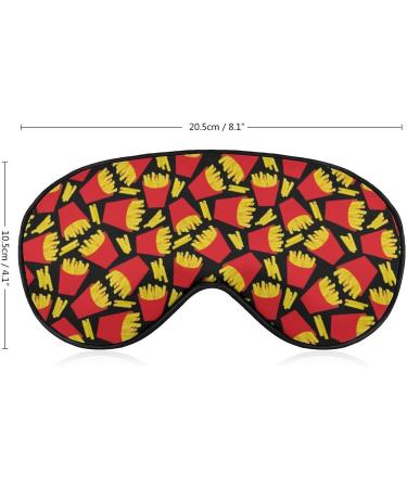 French Fries Sleep Mask for Women | Adjustable Eye Shades & Elastic Strap for Comfortable Sleep - Buy Online on GoSupps.com