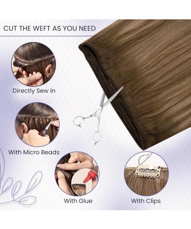 LAAVOO Real Hair Ombre Sew-In Weft Extensions - 100g Balayage Light Brown Golden Blonde - 40cm #8/16/8 - Buy Online on GoSupps.com