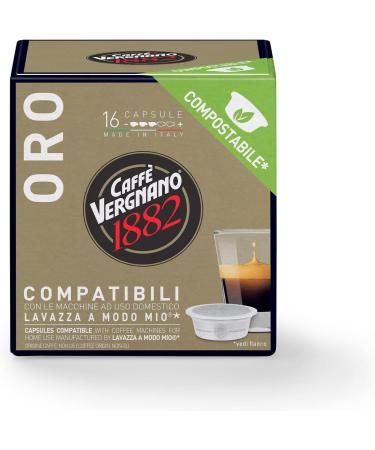  Caff Vergnano 1882 Caff Vergnano 1882 7095 Capsules de caf compatibles Lavazza a Modo Mio Compostables Arabica - 8 paquets x 16 capsules Total : 128 capsules - Buy Online on GoSupps.com