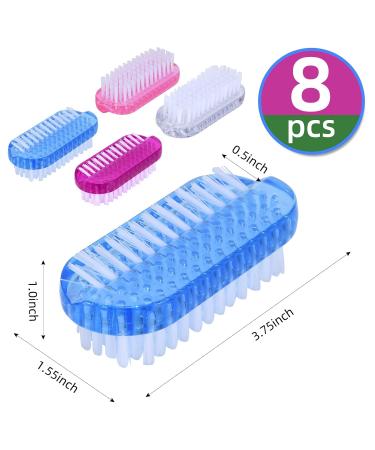 Yebeauty Nail Brushes 8-Pack Dual-Sided Fingernail Cleaner for Hand & Toe Scrubbing | Pedicure Nail Scrubber Kit - Buy Online on GoSupps.com