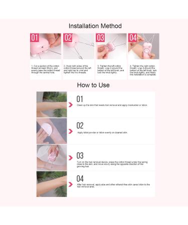 Buy Women's Electric Face Threading Epilator - Hair Remover Razors with Cotton Thread & USB Cable - Precision Hair Removal Tool in Pink - Buy Online on GoSupps.com